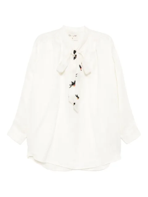 GG IN RED gathered detail blouse