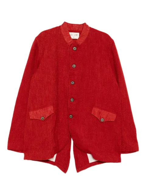 GG IN RED embroidered-logo coat