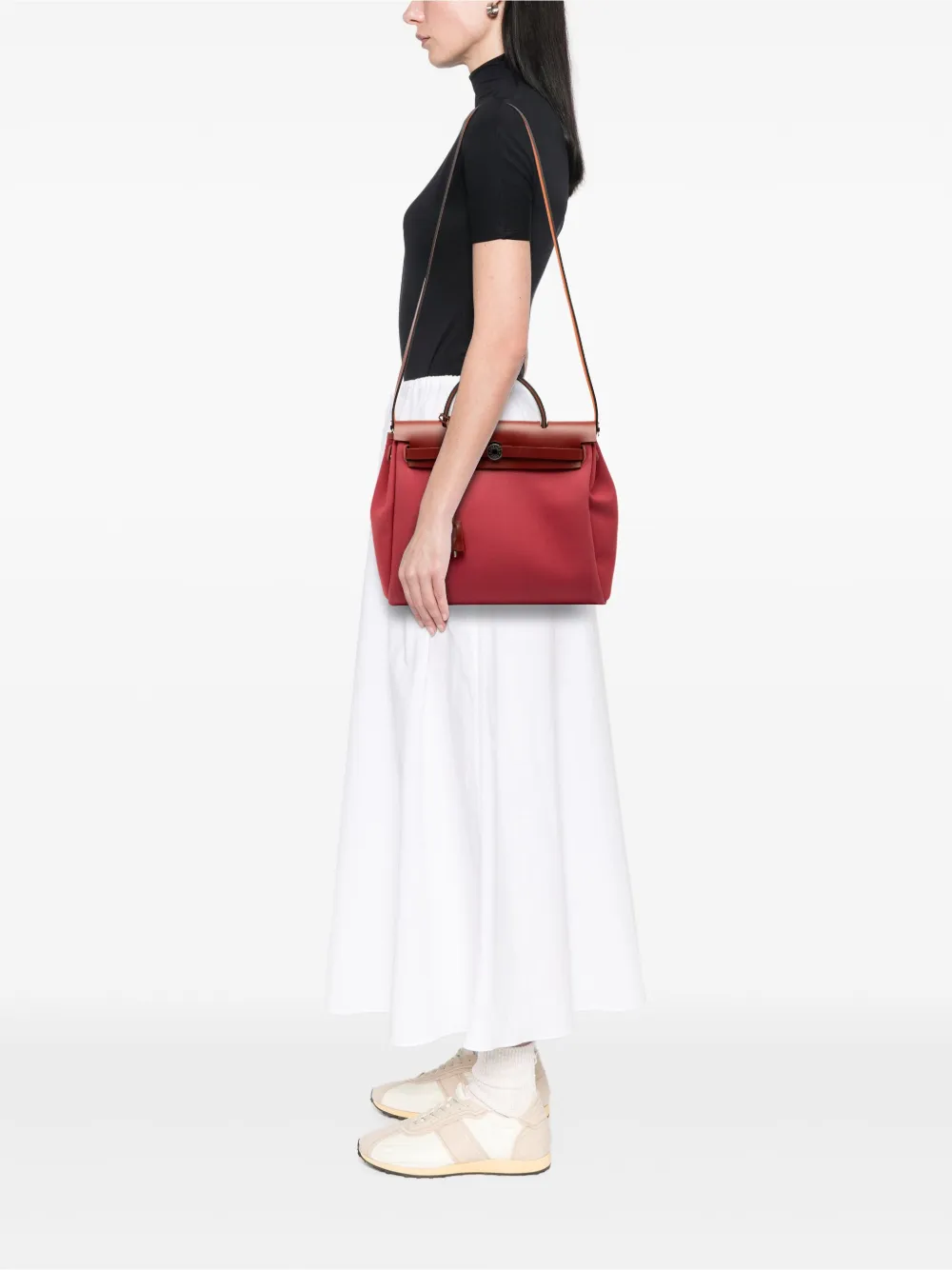 Hermès Pre-Owned Borsa a tracolla Herbag Retourne Verso 31 in tela con zip 2022 | Pre-owned | Image 2