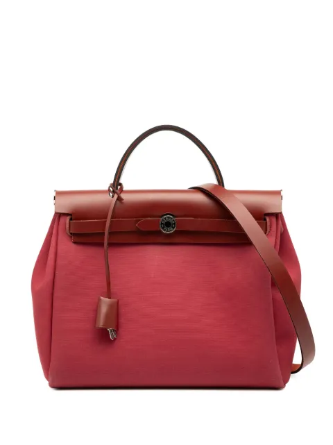 Hermès Pre-Owned Borsa a tracolla Herbag Retourne Verso 31 in tela con zip 2022