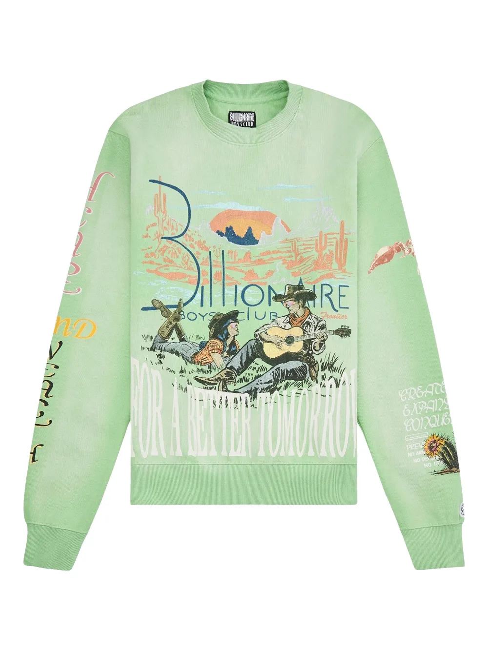 Billionaire Boys Club Felpa Tomorrow Sunset con stampa grafica - Verde