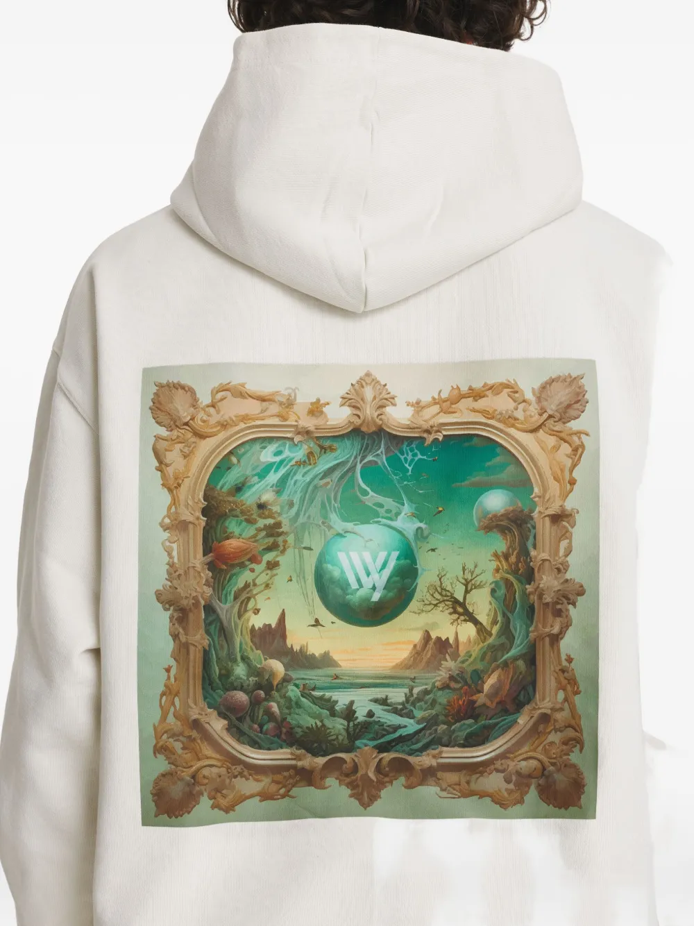 IRINA VOINEA Peace hoodie Wit