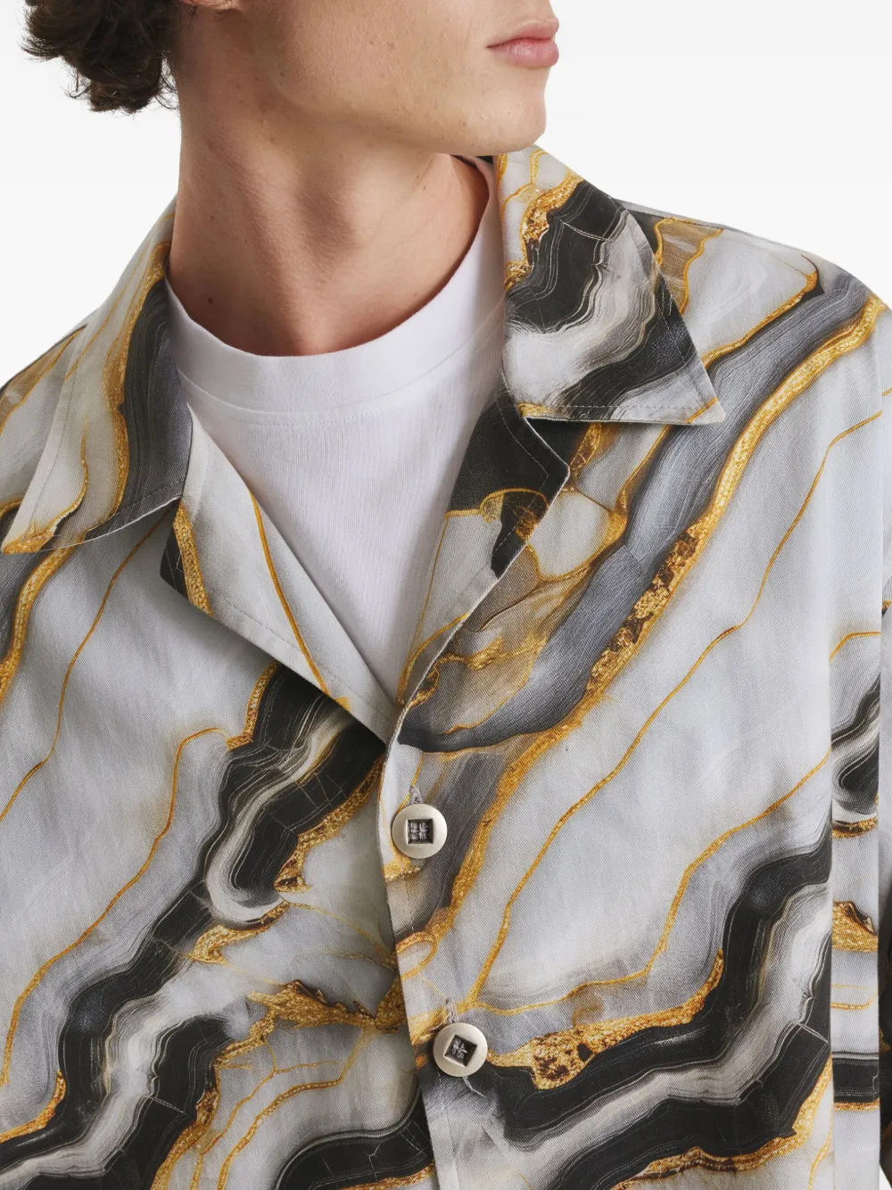 IRINA VOINEA Marble shirtjack Beige