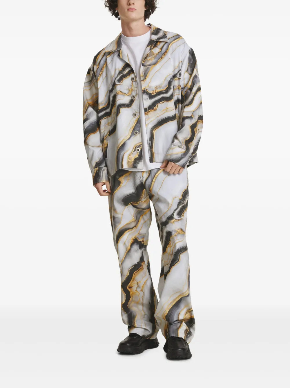 IRINA VOINEA Marble overshirt | Shirt Jackets | Image 2