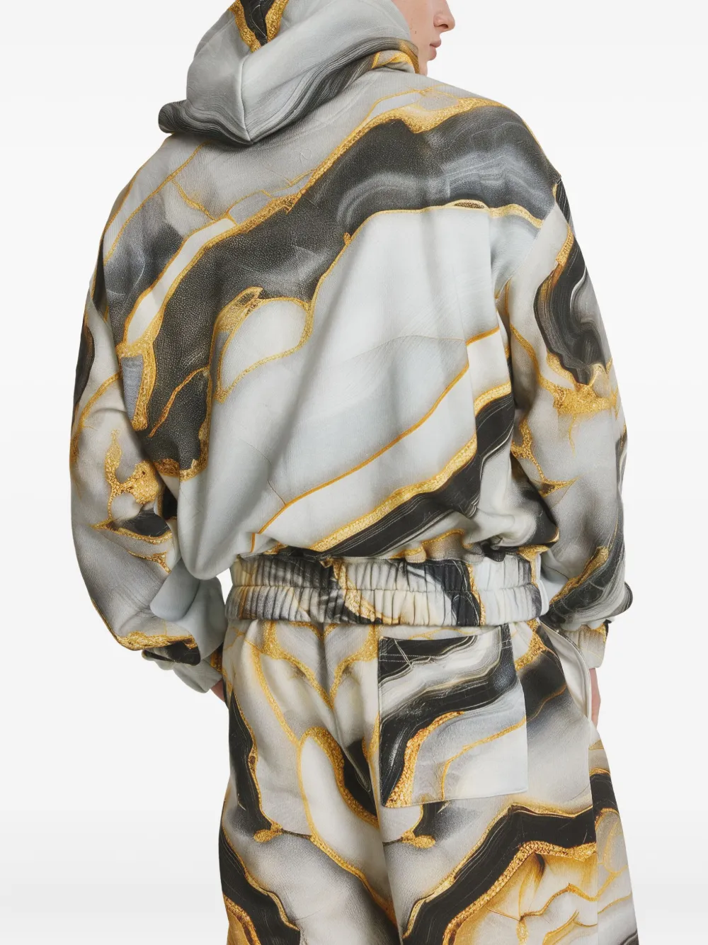 IRINA VOINEA Marble hoodie Beige