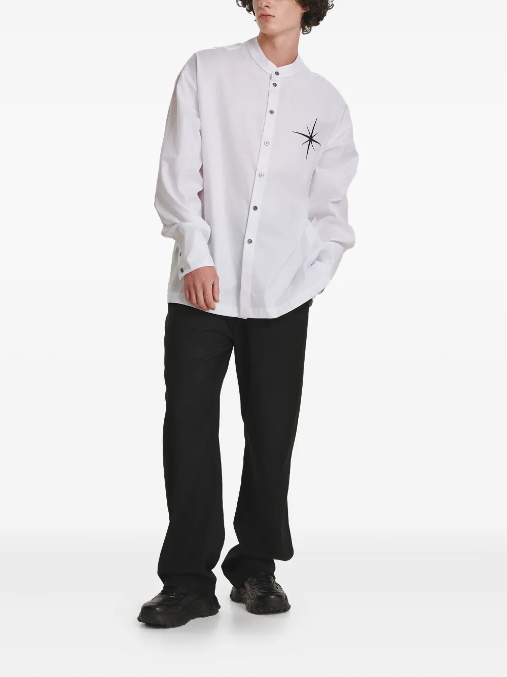 IRINA VOINEA embroidered shirt - Wit