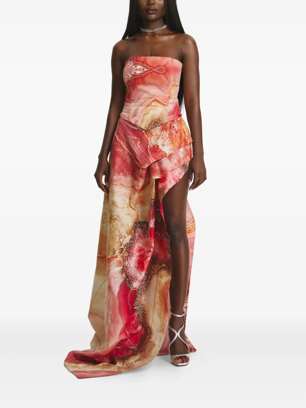 IRINA VOINEA strapless corset - Roze