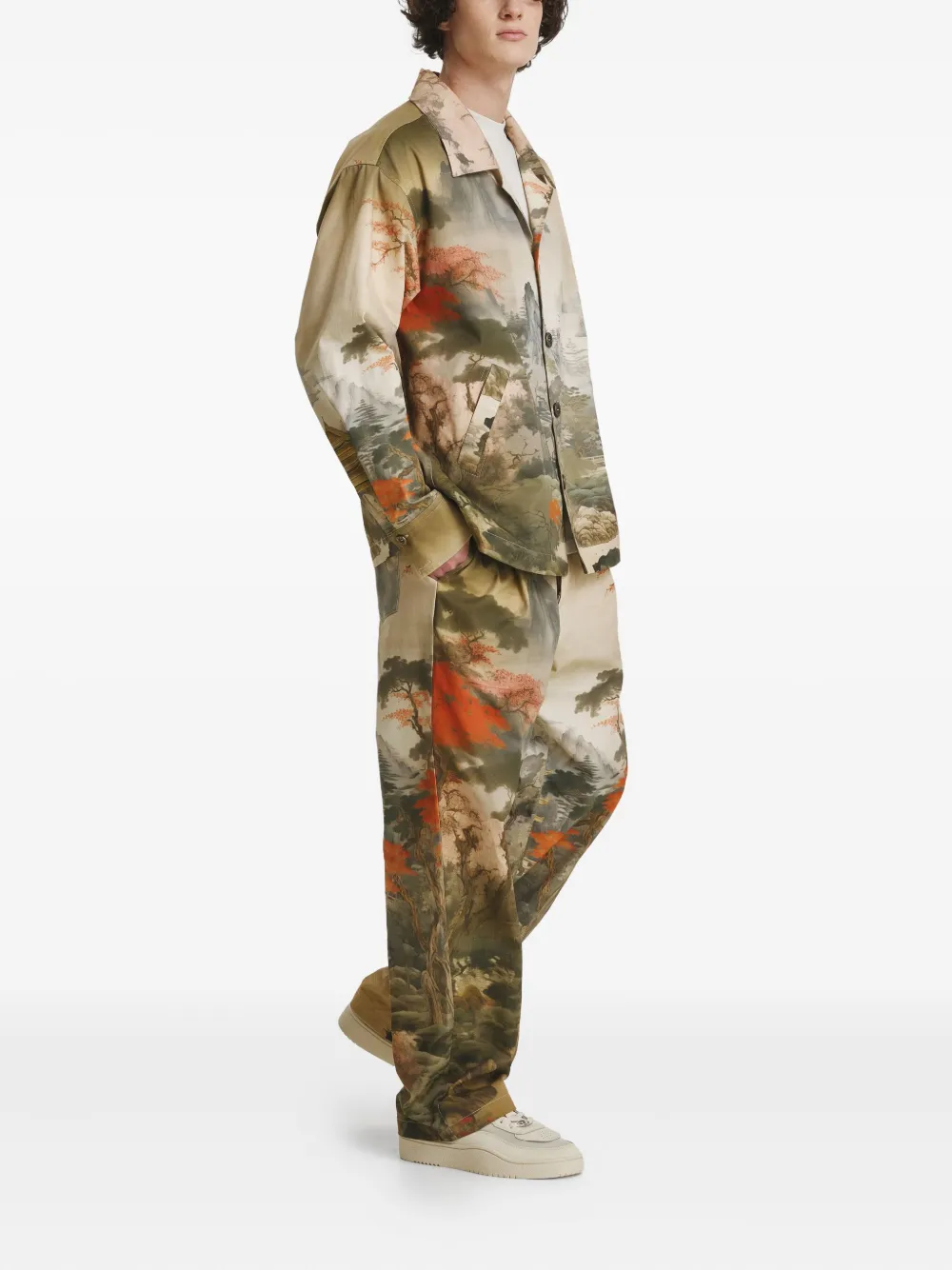 IRINA VOINEA Japanese broek Groen