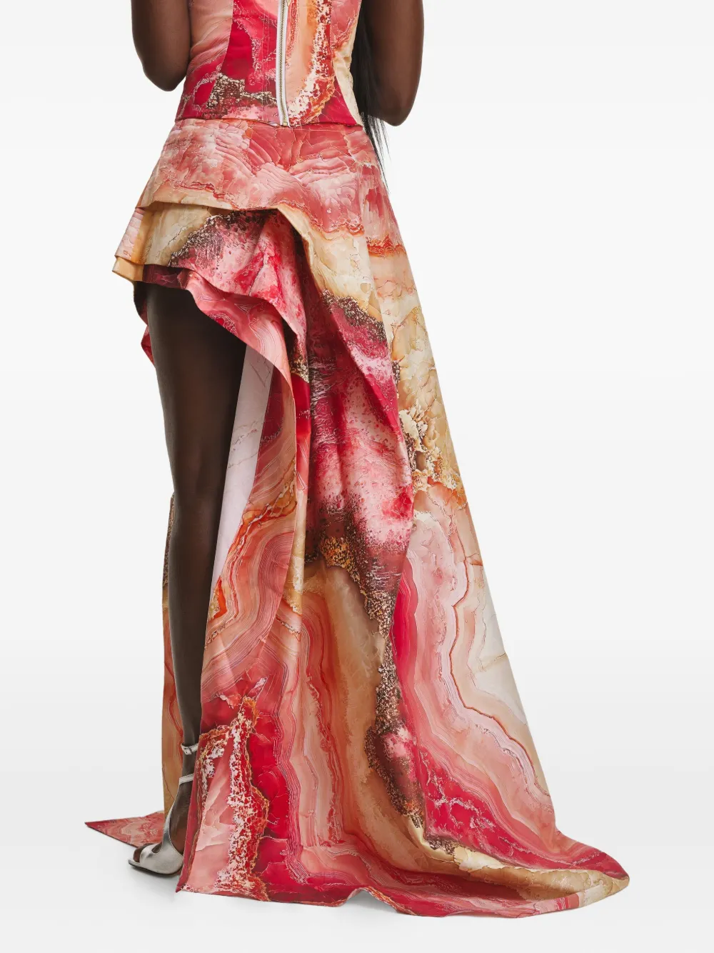 IRINA VOINEA Asymmetrische maxi-rok Roze