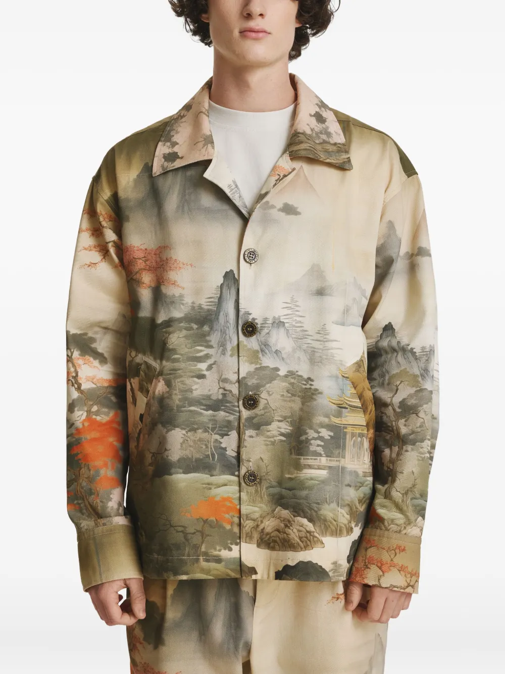 IRINA VOINEA Japanese overshirt | Green | Image 1