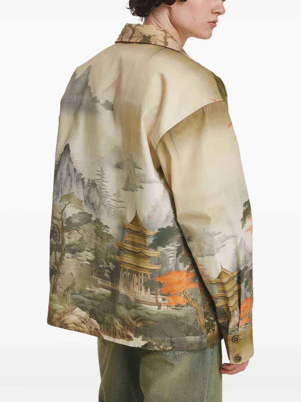 IRINA VOINEA Japanese shirtjack Groen