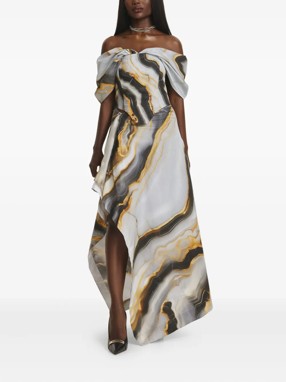 IRINA VOINEA Marble corset - Beige