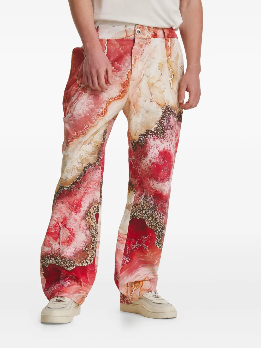 IRINA VOINEA printed trousers | Pink | Image 1