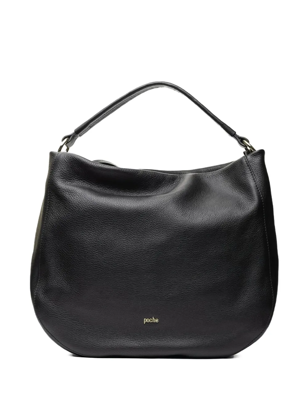Poche Paris Leather Tote Bag In Black