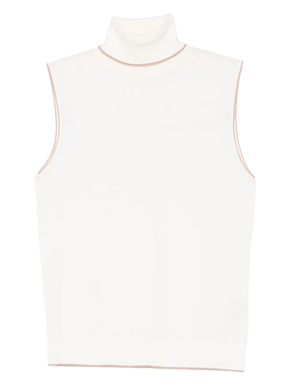 Eleventy turtleneck sleeveless top | White | Image 1
