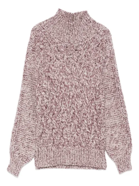 Eleventy cable-knit high-neck sweater