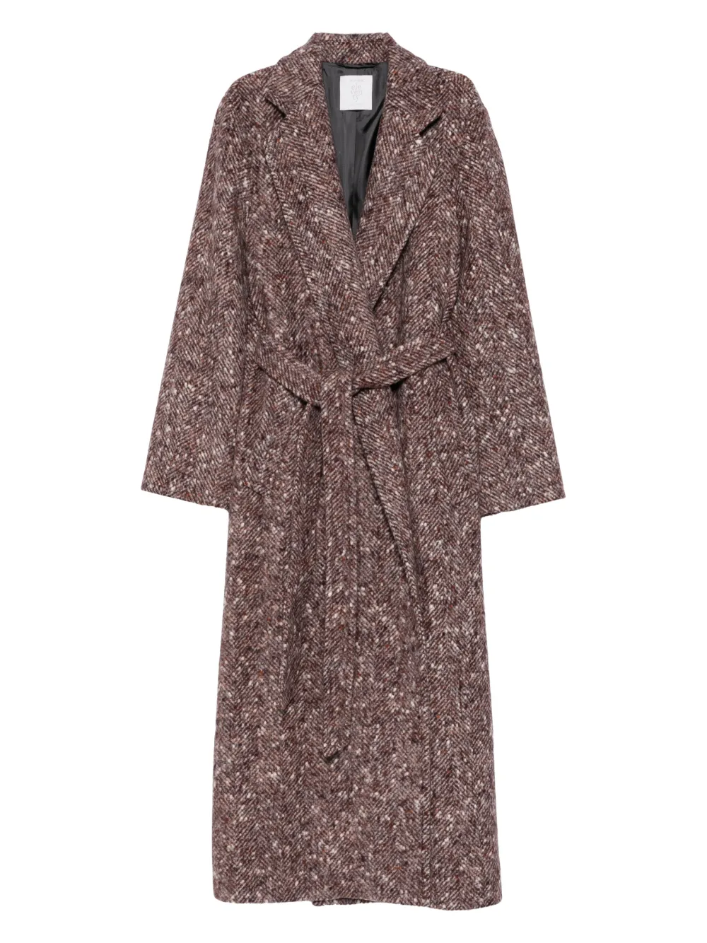 Eleventy herringbone tie-waist coat | Purple | Image 1