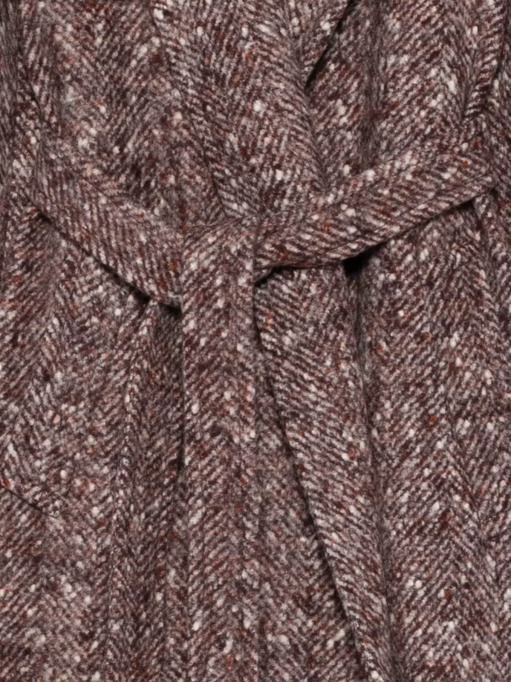 Herringbone Tie-Waist Coat