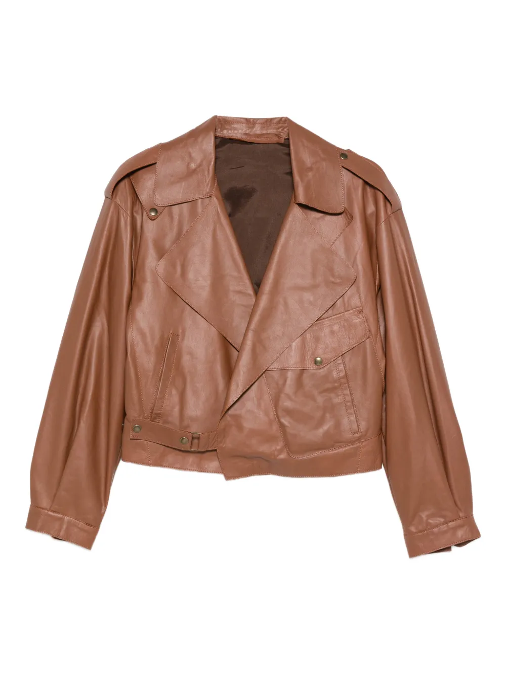 Salvatore Santoro leather jacket - Marrone