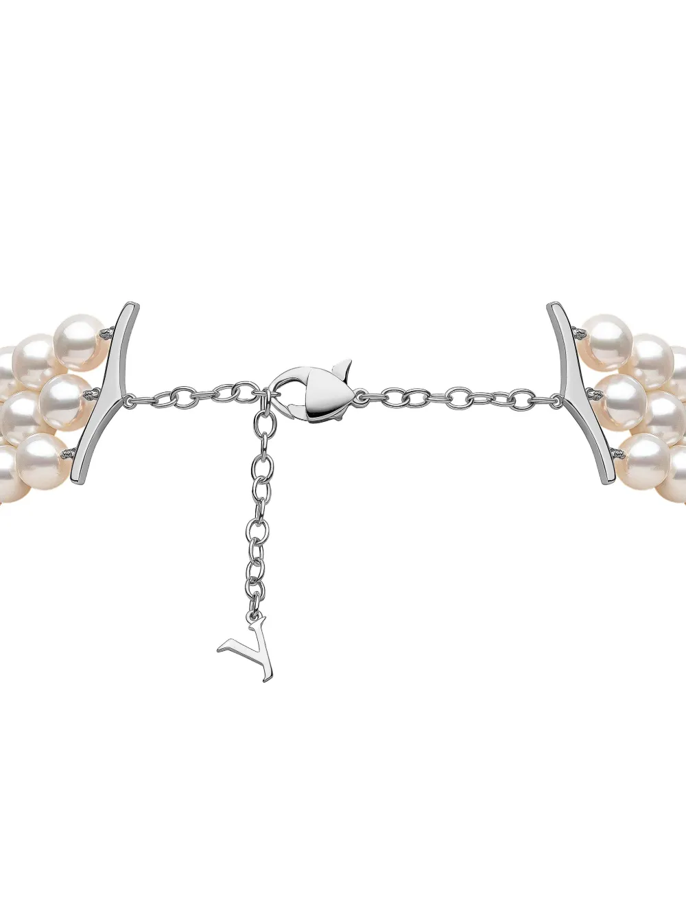 Yoko London 18k White Gold Akoya Pearl And Diamond Necklace In White