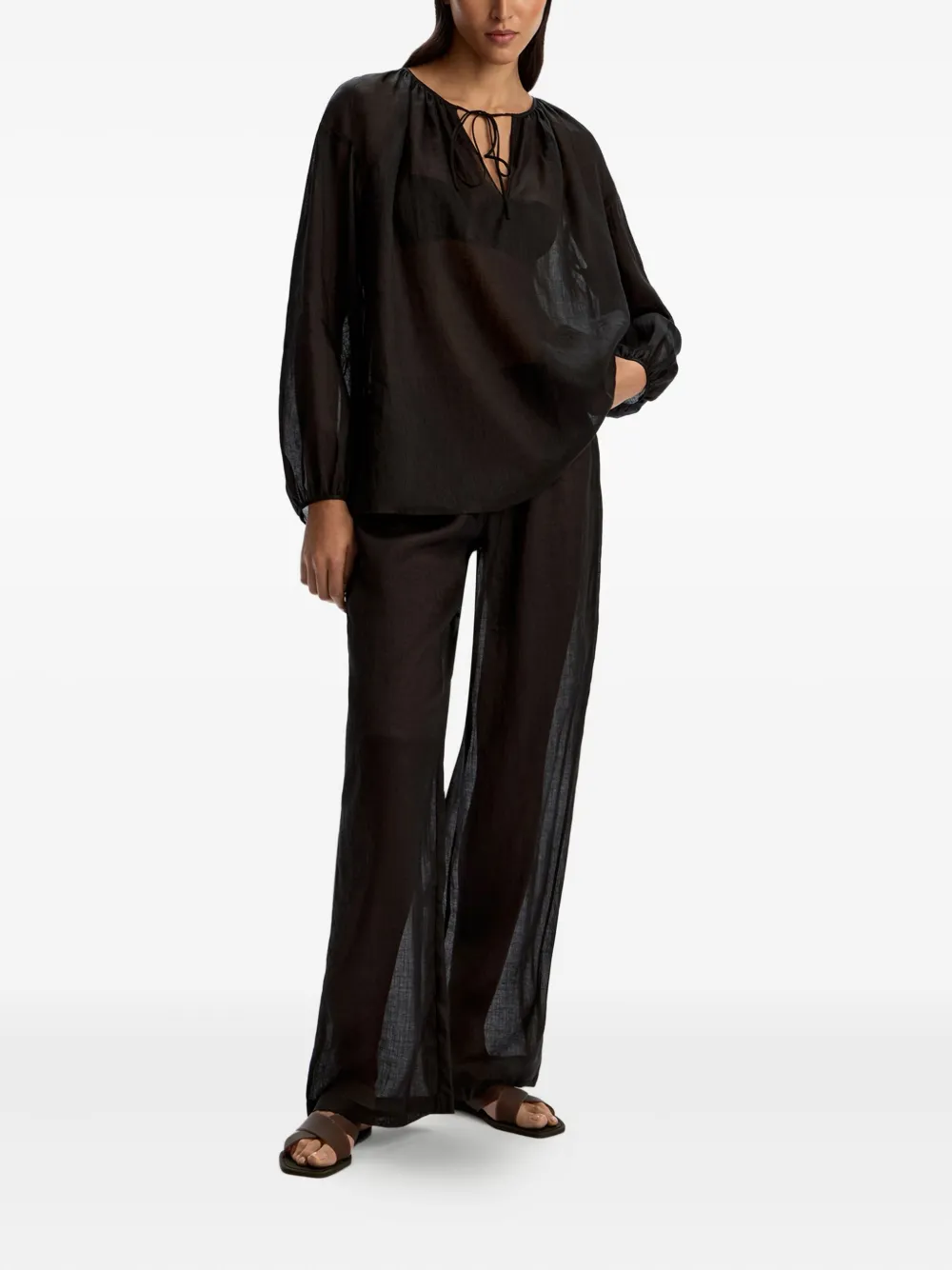 12 STOREEZ Broek met trekkoord - Zwart