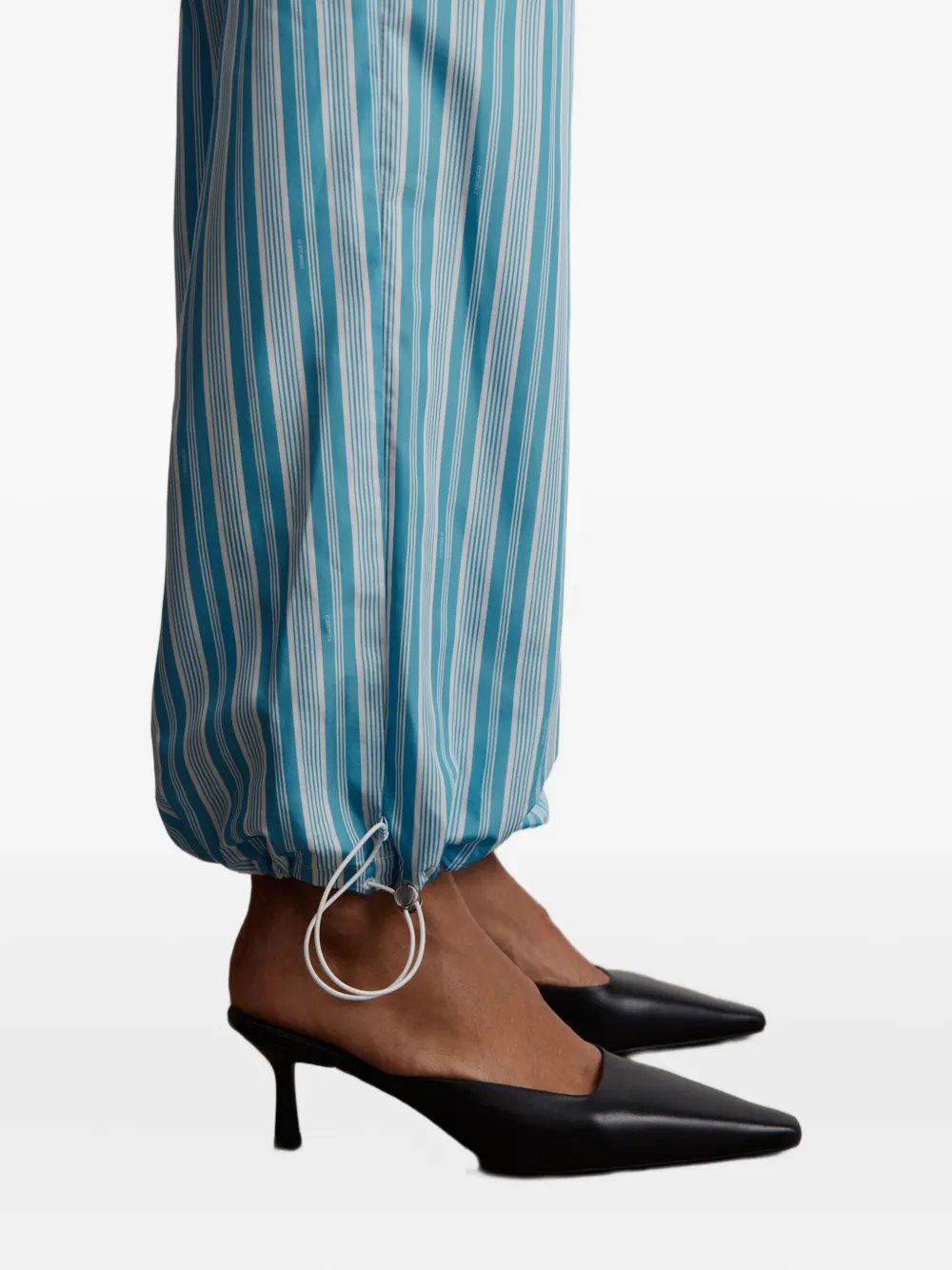 12 Storeez Striped Trousers In Animal Print