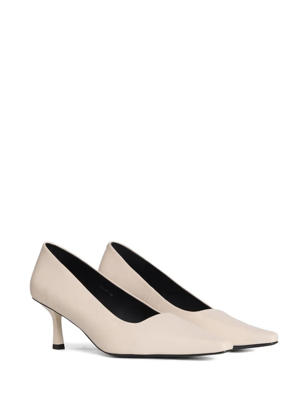 12 Storeez 60mm Leather Pumps In Multi