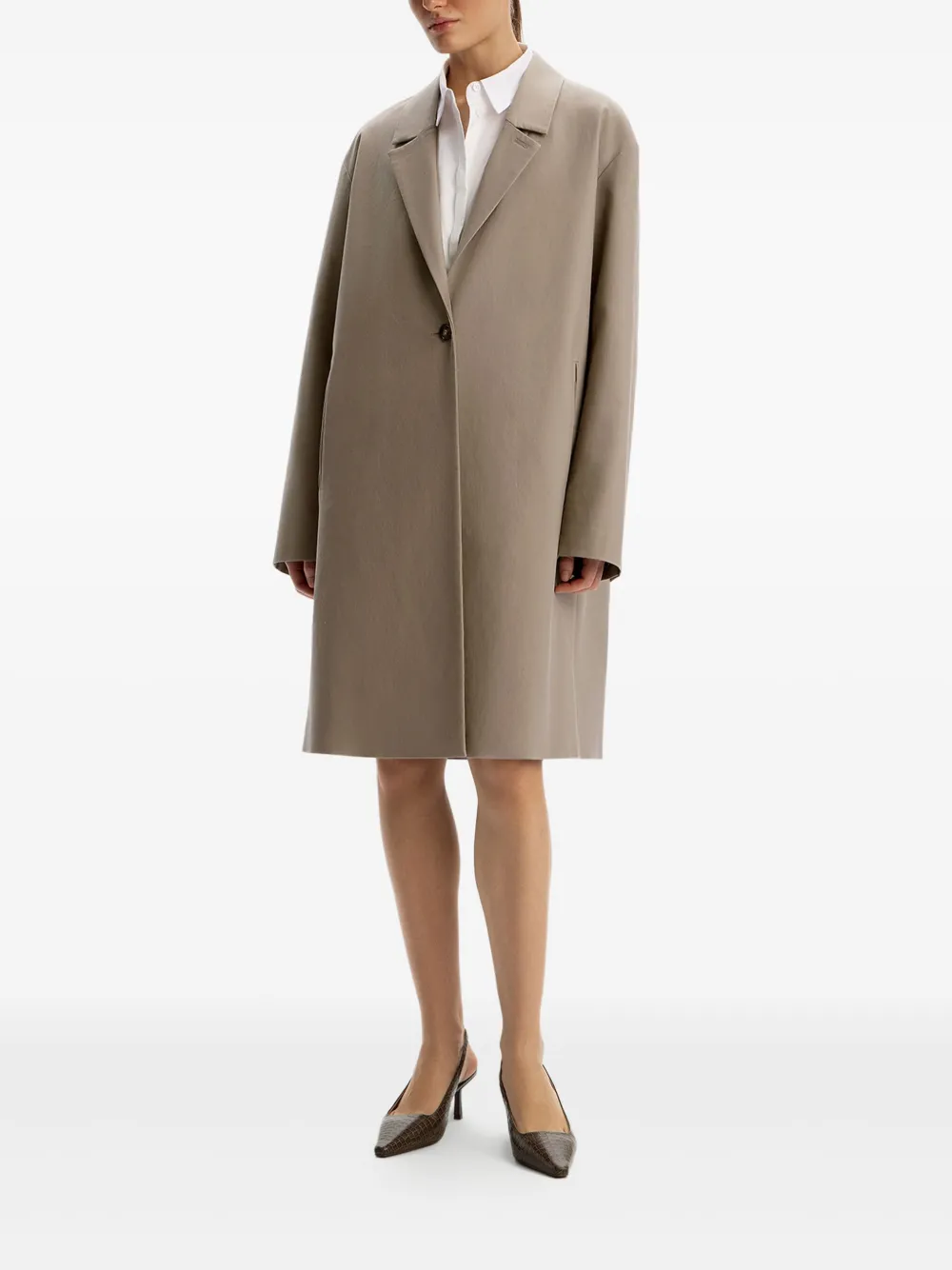 12 STOREEZ Jas met enkele rij knopen Beige