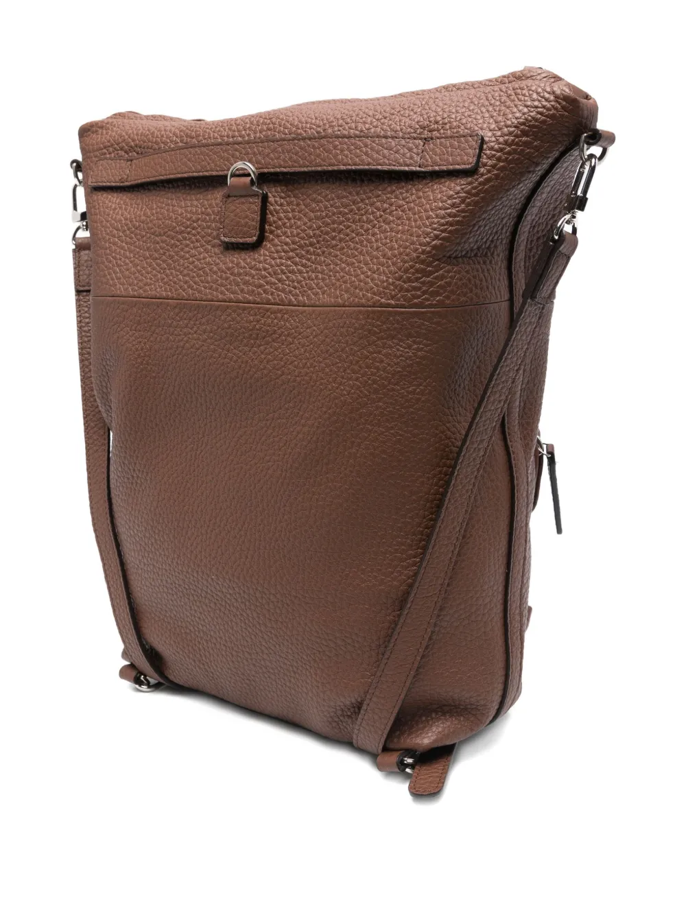 Hags Zip-fastening Leather Backpack In Brown