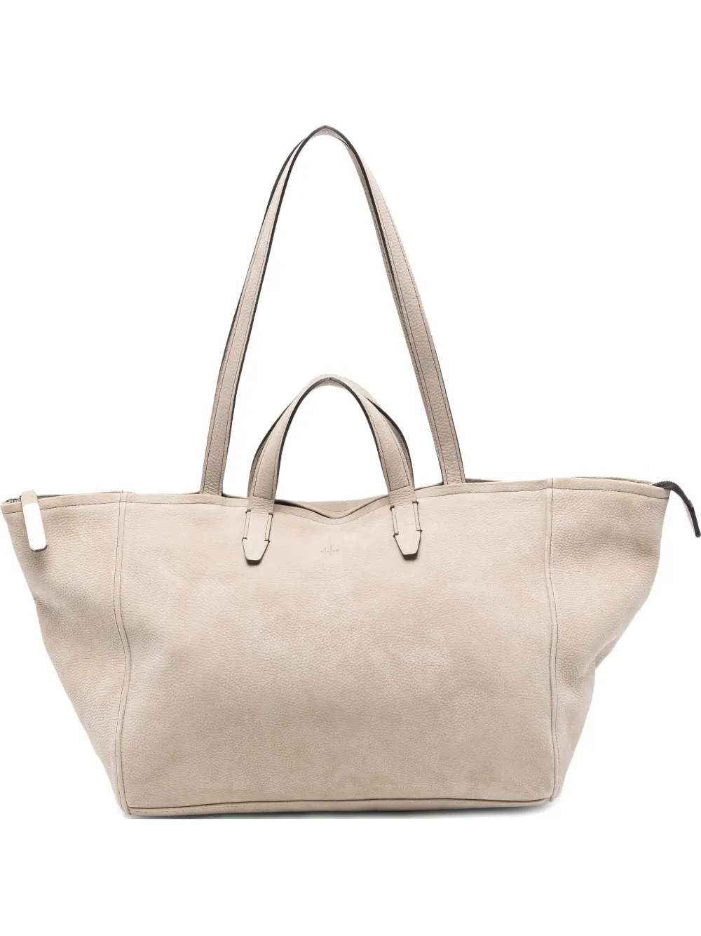 Hags Colette Suede Tote Bag In Neutral