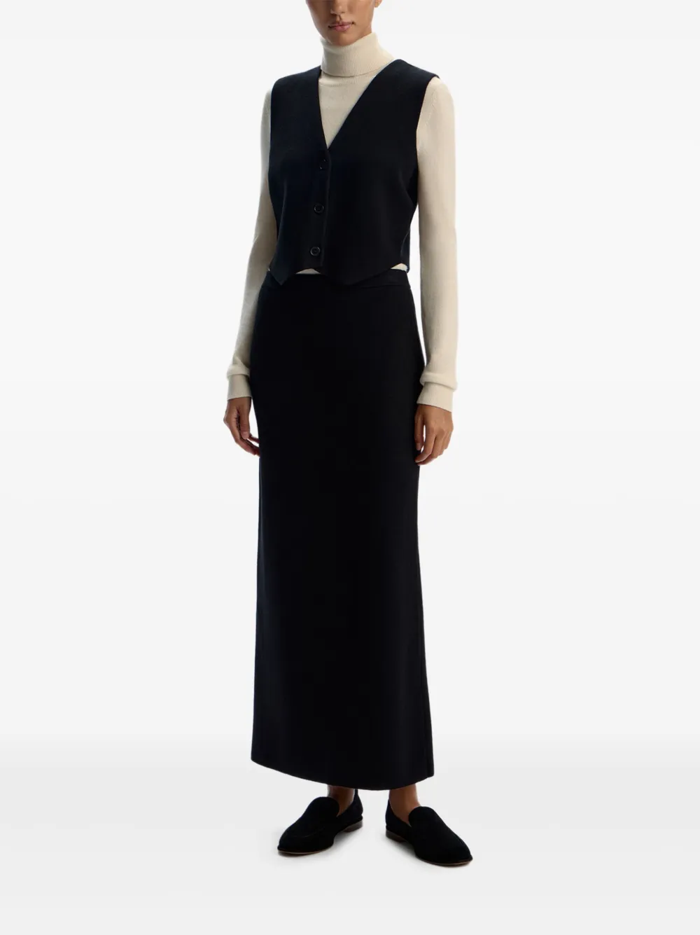 12 Storeez Slit-detailed Maxi Skirt In Animal Print