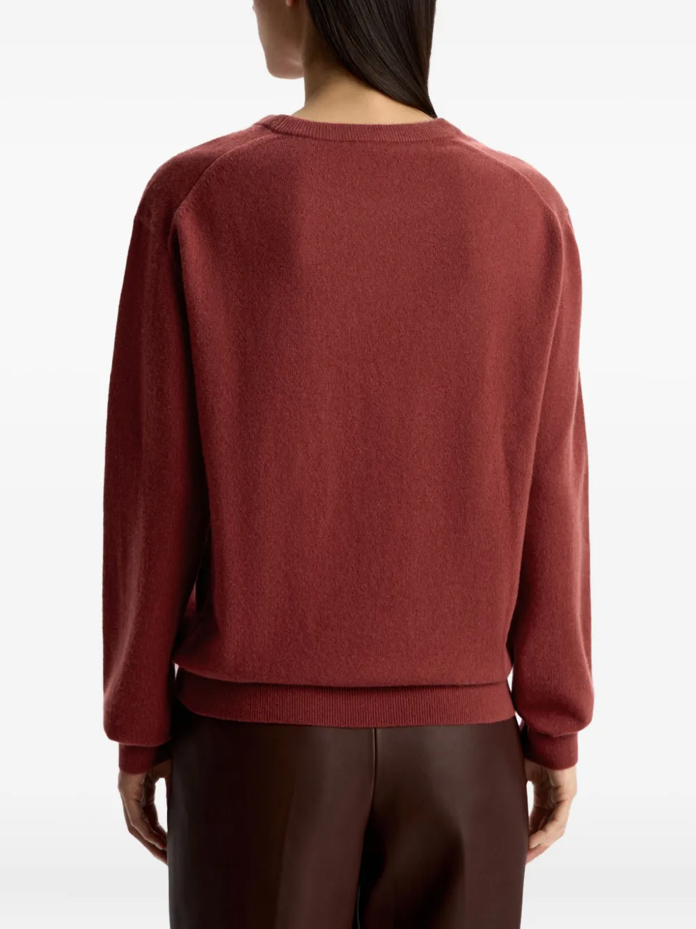 12 STOREEZ Kasjmier trui met ronde hals Rood