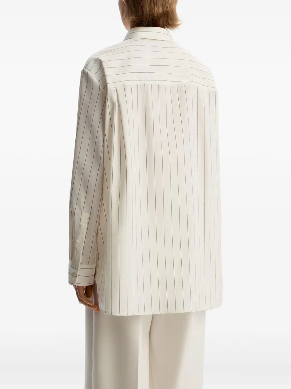 12 STOREEZ Gestreept blouse - Beige