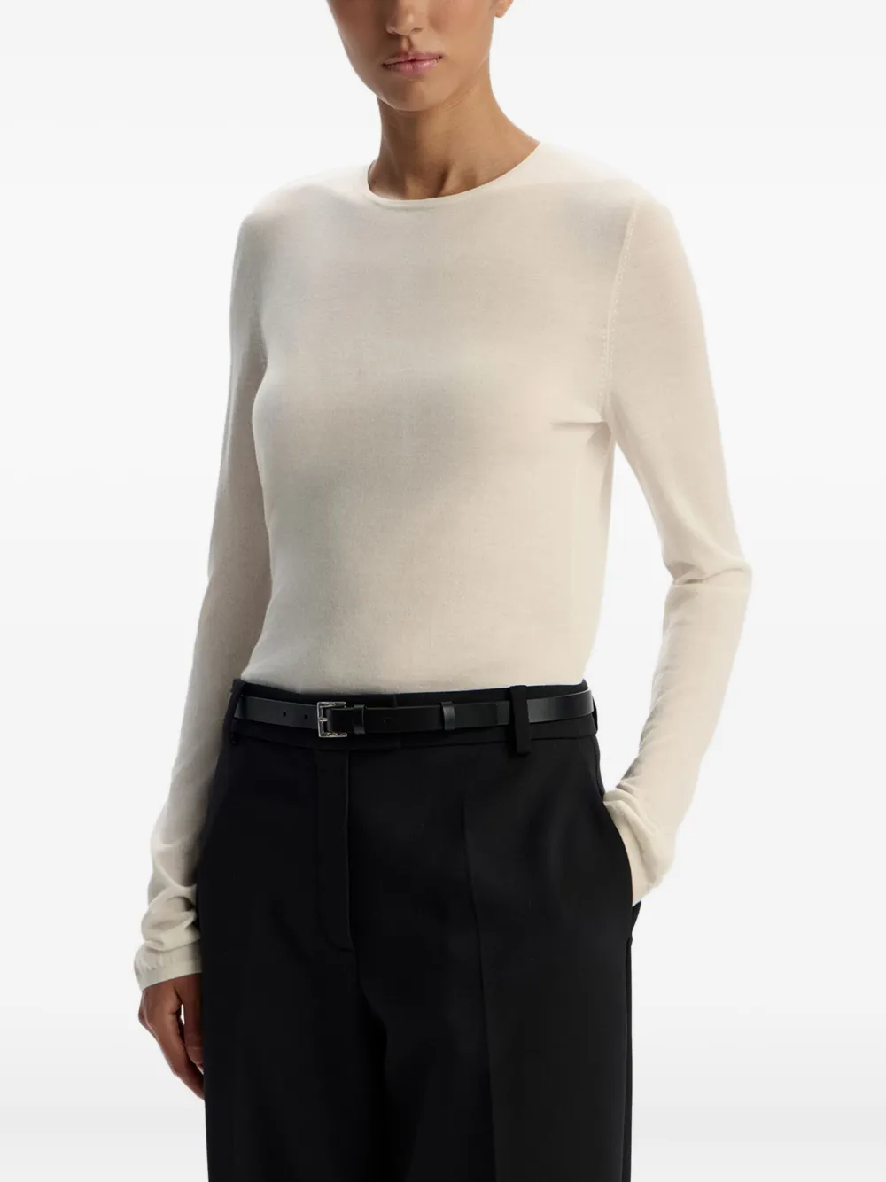 12 Storeez Crew-neck Top In Neutral