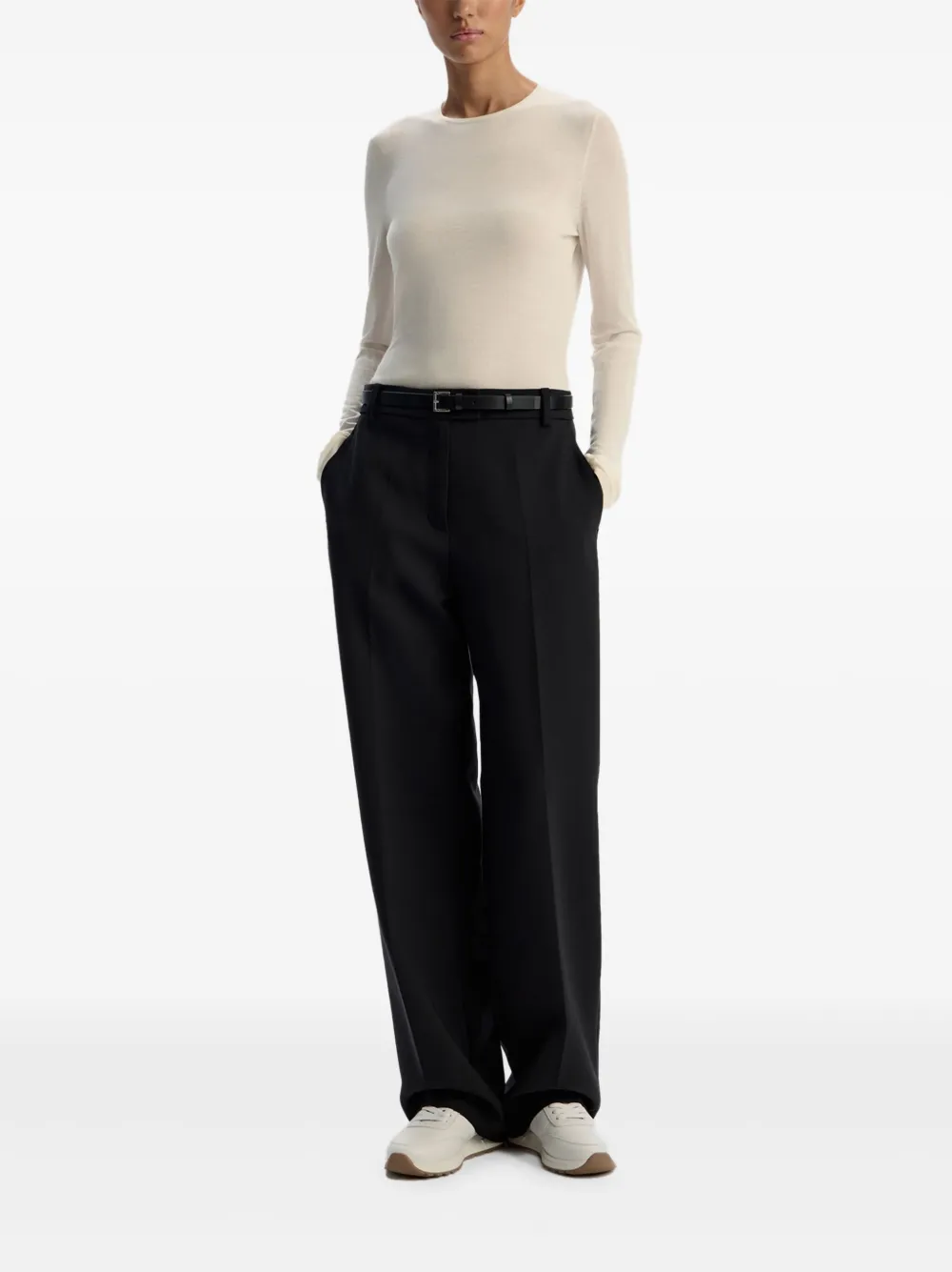 12 Storeez Crew-neck Top In Neutral