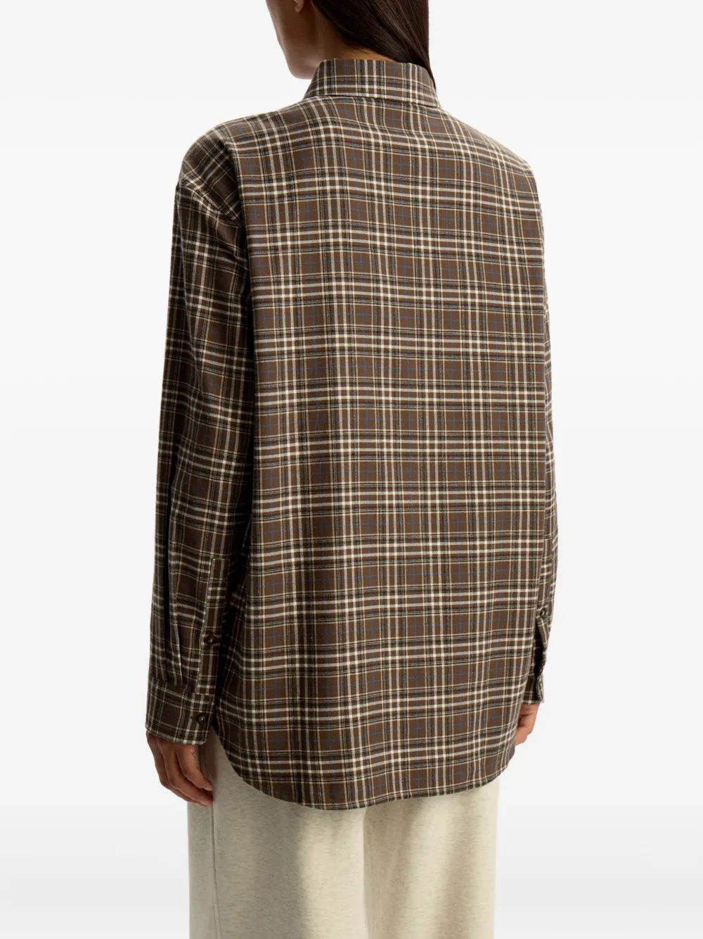12 Storeez Checked Flannel Shirt In Animal Print
