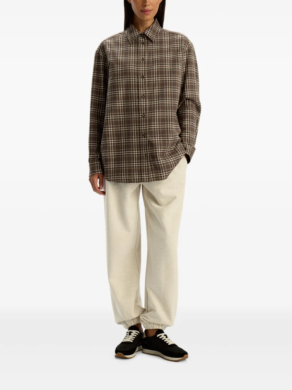 12 Storeez Checked Flannel Shirt In Animal Print