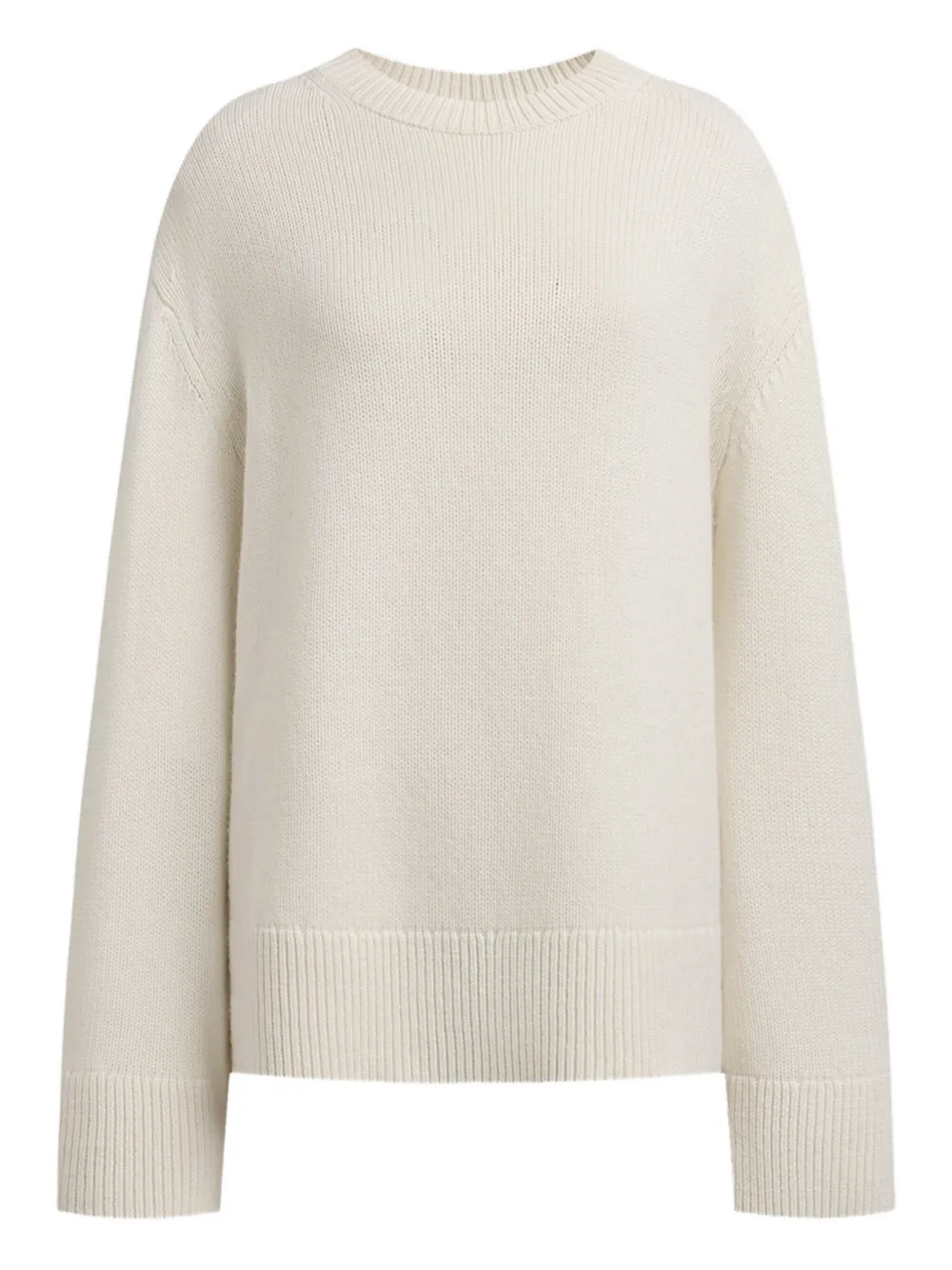 12 Storeez Merino Crew-neck Sweater In White
