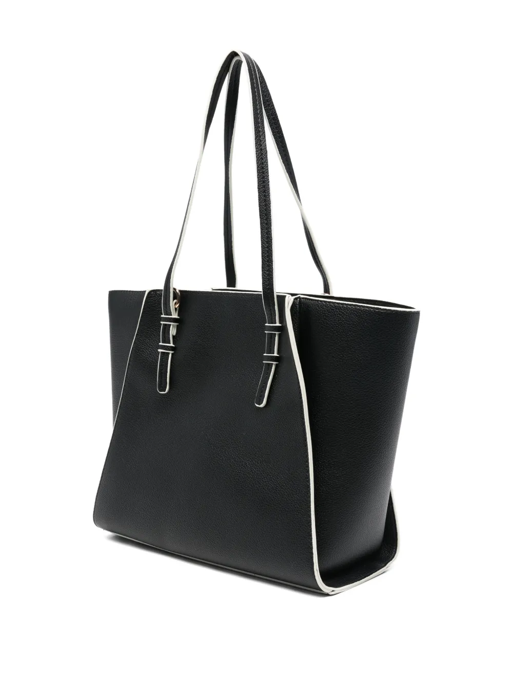 Msgm Top Handle Logo Bag In Black