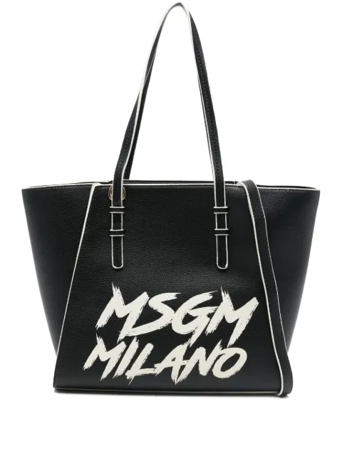 MSGM Kids top handle logo bag