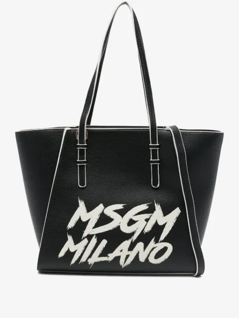 MSGM Kids bolsa con asa superior y logo
