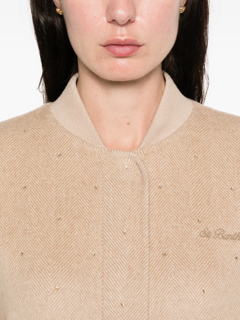 Mc2 Saint Barth Adrien Bomber Jacket In Neutral