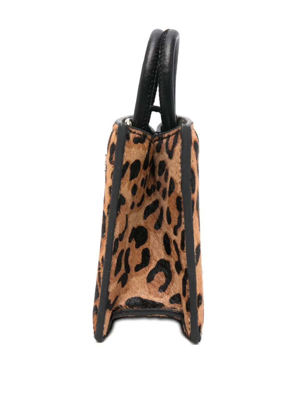 Mc2 Saint Barth Mini Shop Leopard-print Tote Bag In Multi