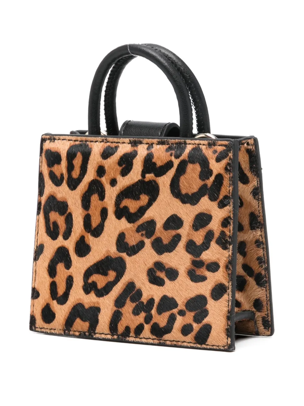 Mc2 Saint Barth Mini Shop Leopard-print Tote Bag In Multi
