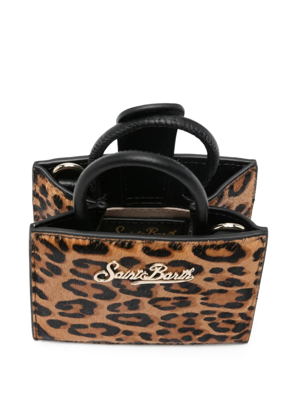 Mc2 Saint Barth Mini Shop Leopard-print Tote Bag In Multi