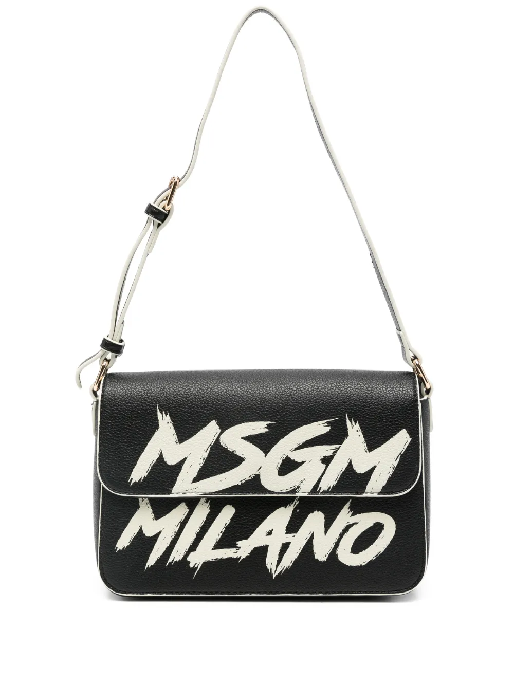 MSGM Kids logo strap bag - Nero