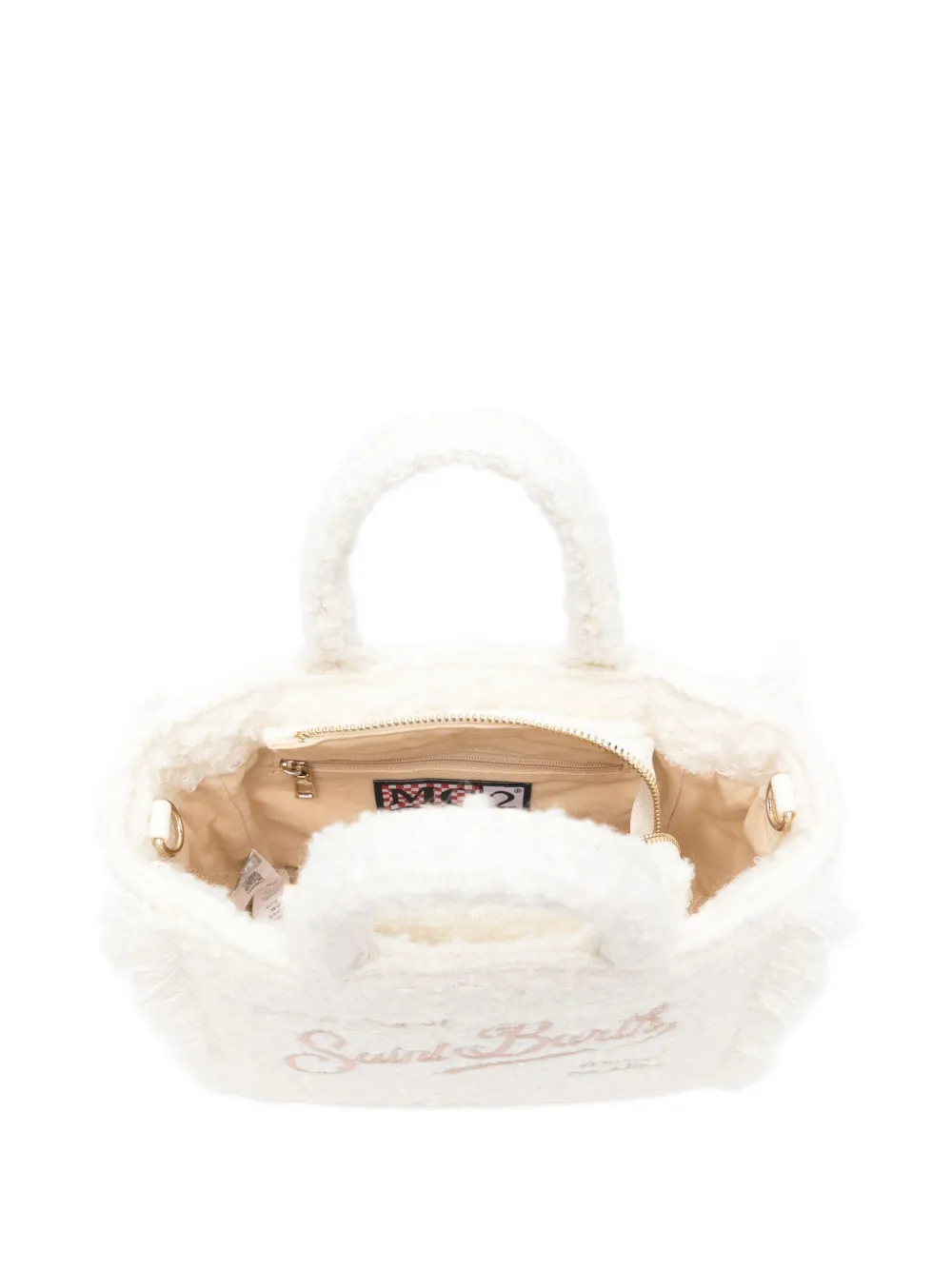 MC2 Saint Barth Vanity shopper met geborduurd logo Wit