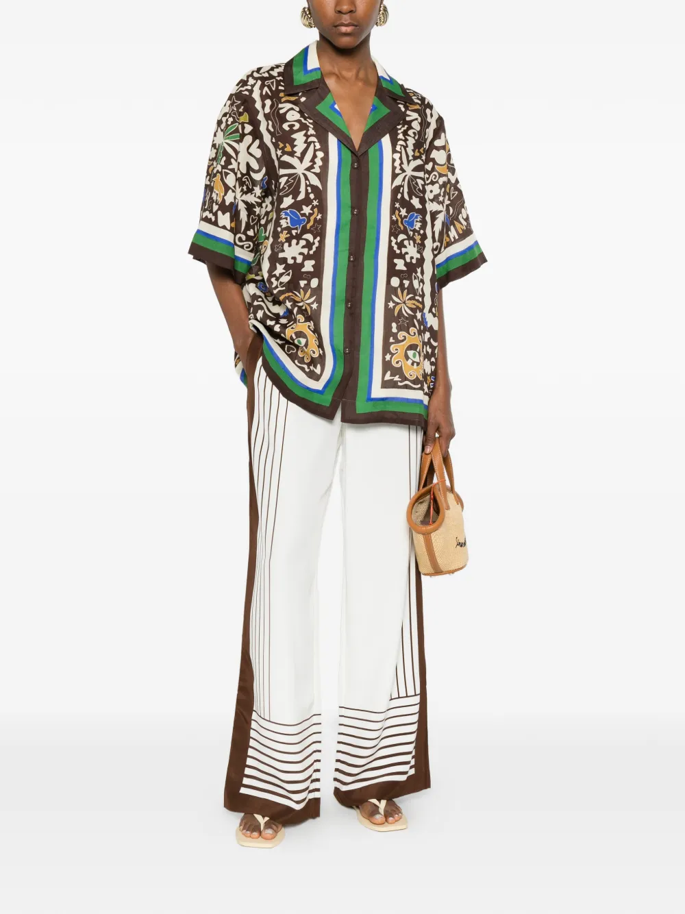 ALEMAIS Maroc short-sleeve shirt - Bruin