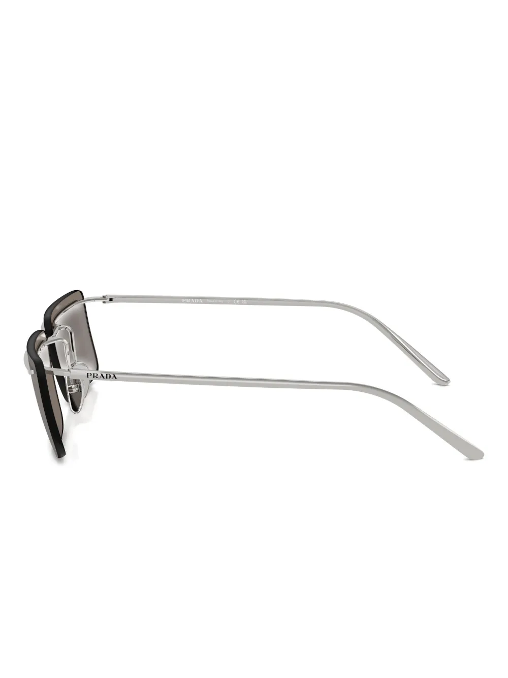 Prada Rectangle-frame Sunglasses In Metallic