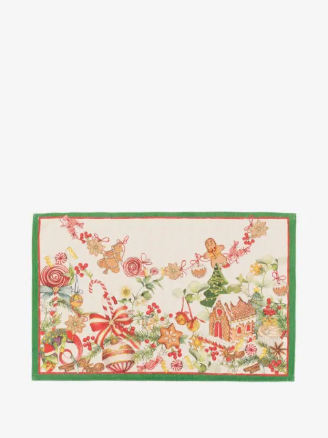 TESSITURA TOSCANA TELERIE Marzapepe gingerbread-floral rugs (53cmx80cm)